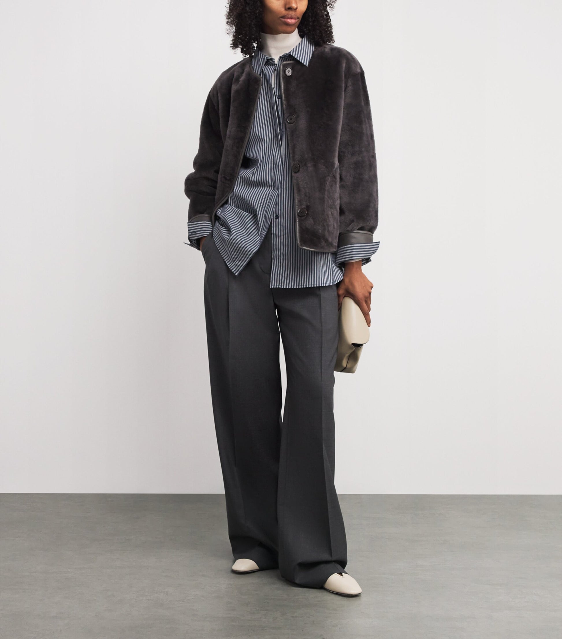 Arma Brown Shearling-Lambskin Reversible Lucine Jacket