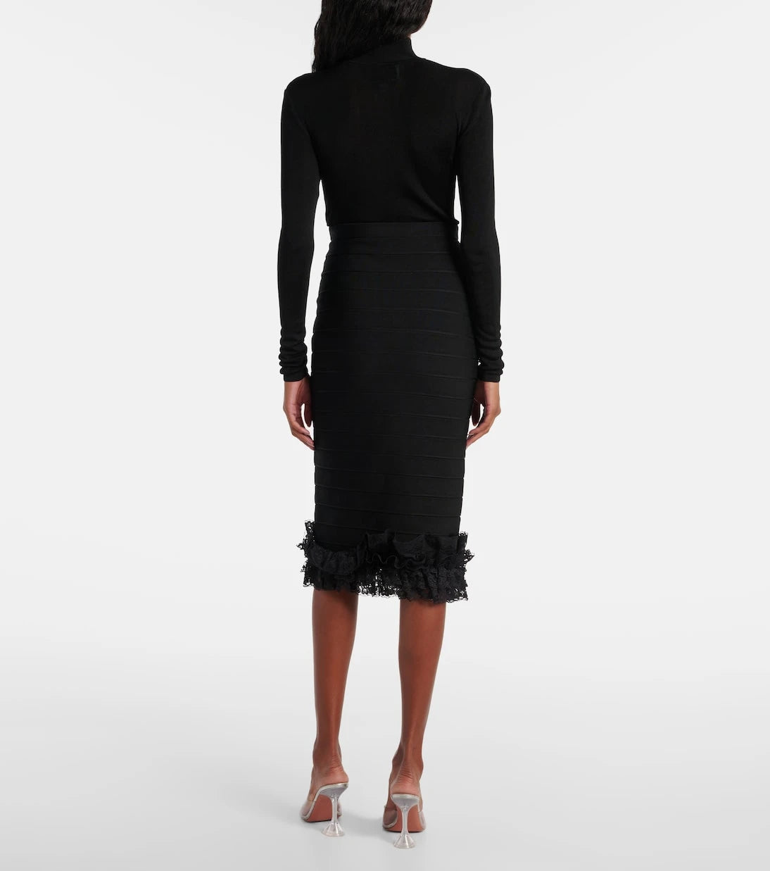 Self-Portrait - x Christopher Kane تنورة ميدي مزينة بالدانتيل