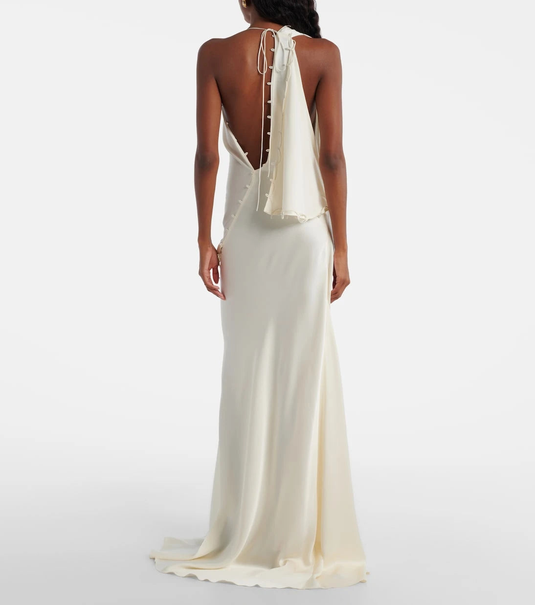 Victoria Beckham - Draped crêpe satin gown
