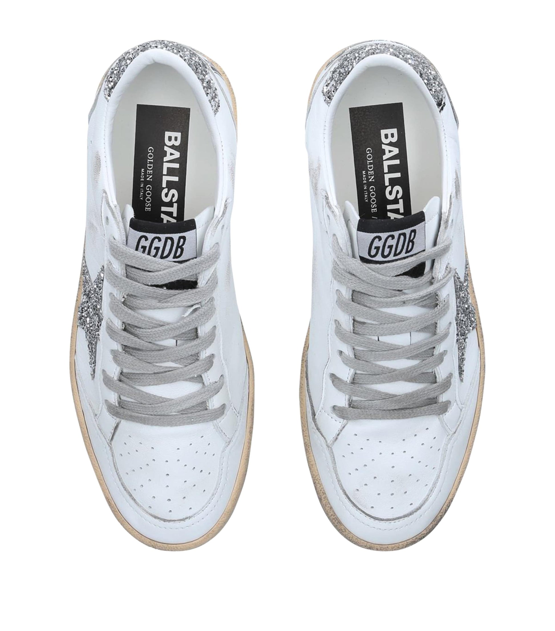 White Leather Ball Star Sneakers