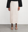 Stylein Ivory Linen-Blend Saronno Maxi Skirt