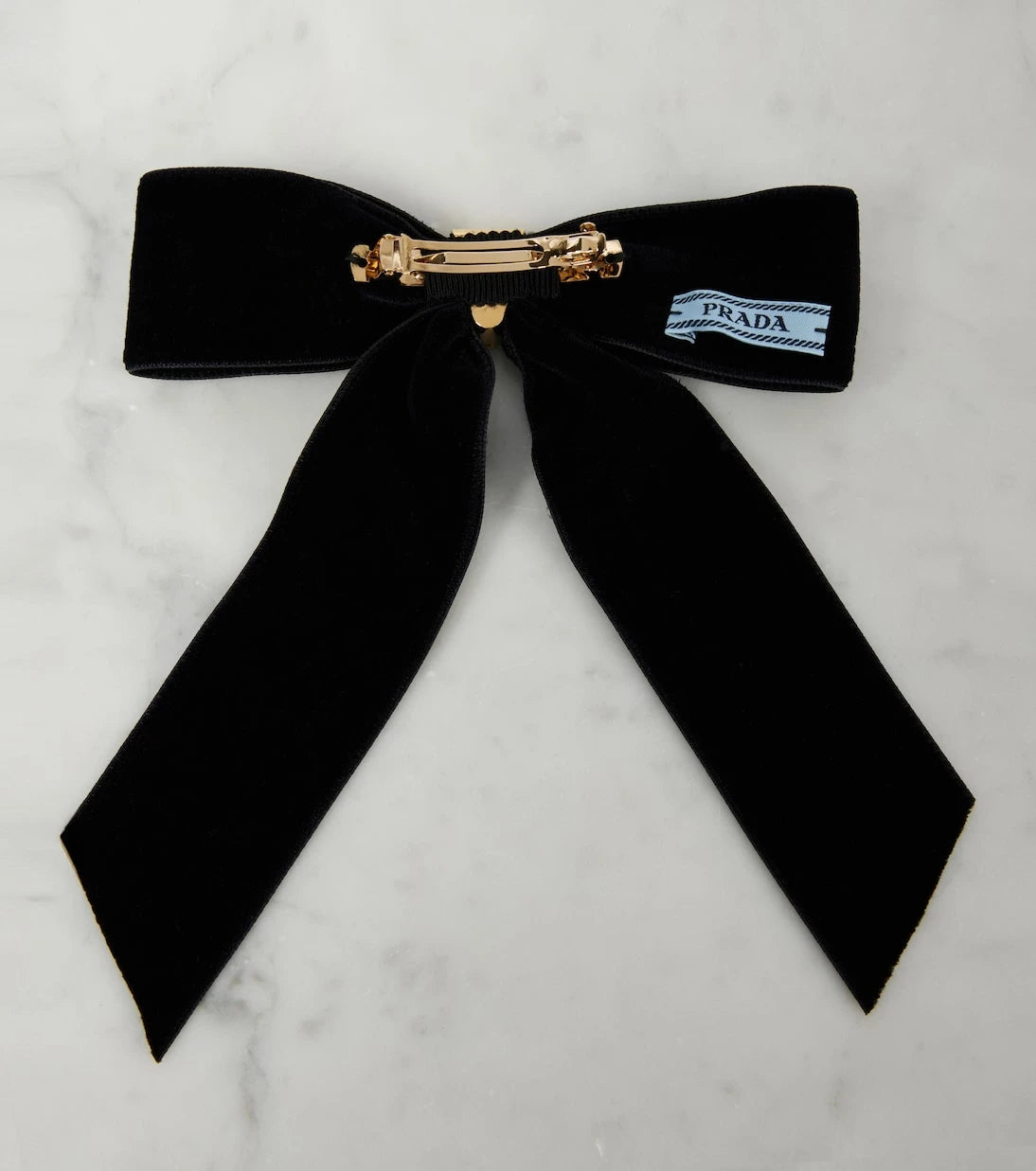Prada - Bow-detail velvet hair clip