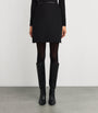 Black Wool-Cashmere Mini Skirt