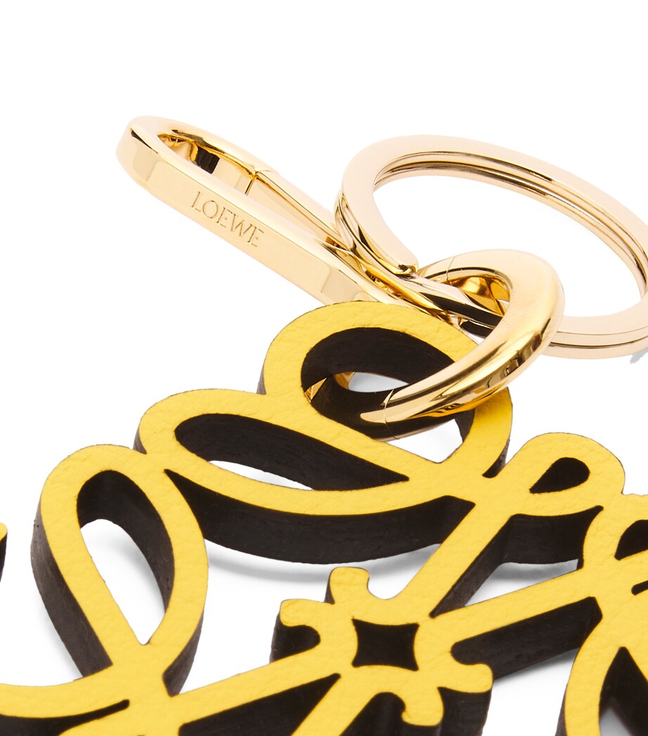 Yellow Leather Anagram Charm