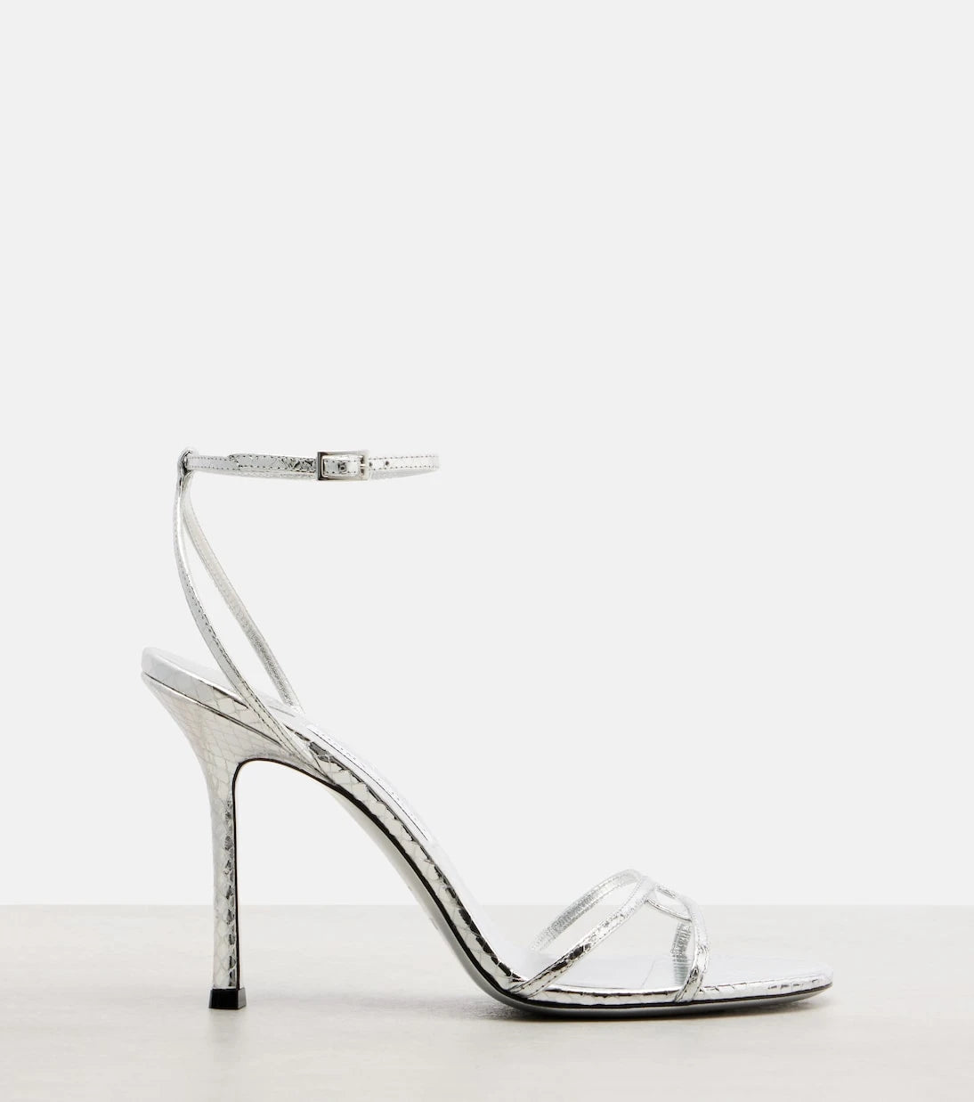 Jimmy Choo - Leo 100 snake-effect leather sandals