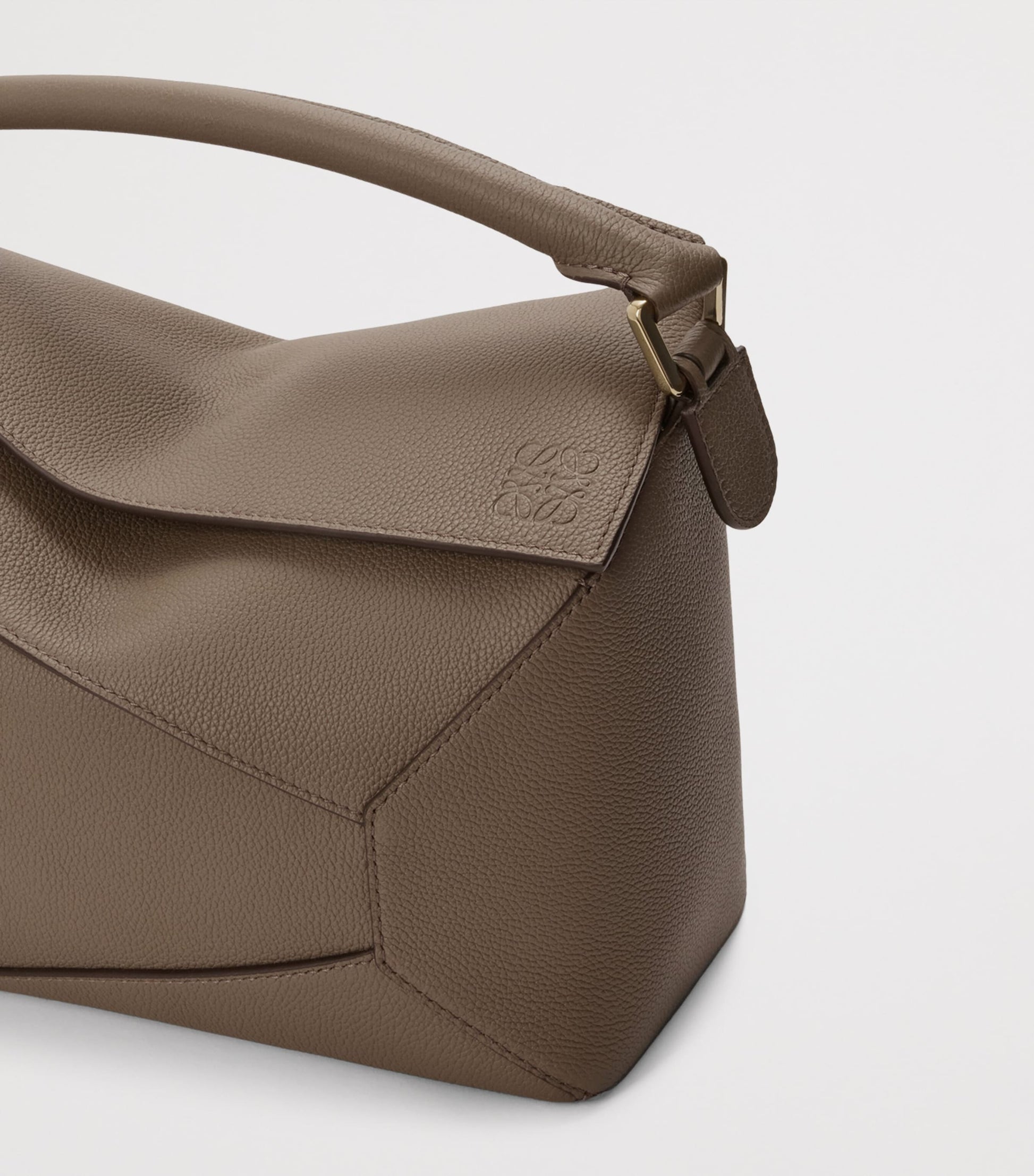 LOEWE Brown Medium Leather Puzzle Edge Top-Handle Bag