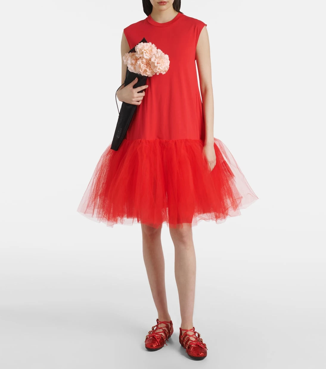 Simone Rocha - Ghillie glitter ballet flats