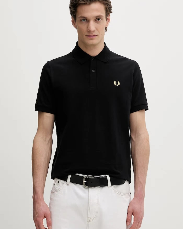 Памучна тениска с яка Fred Perry