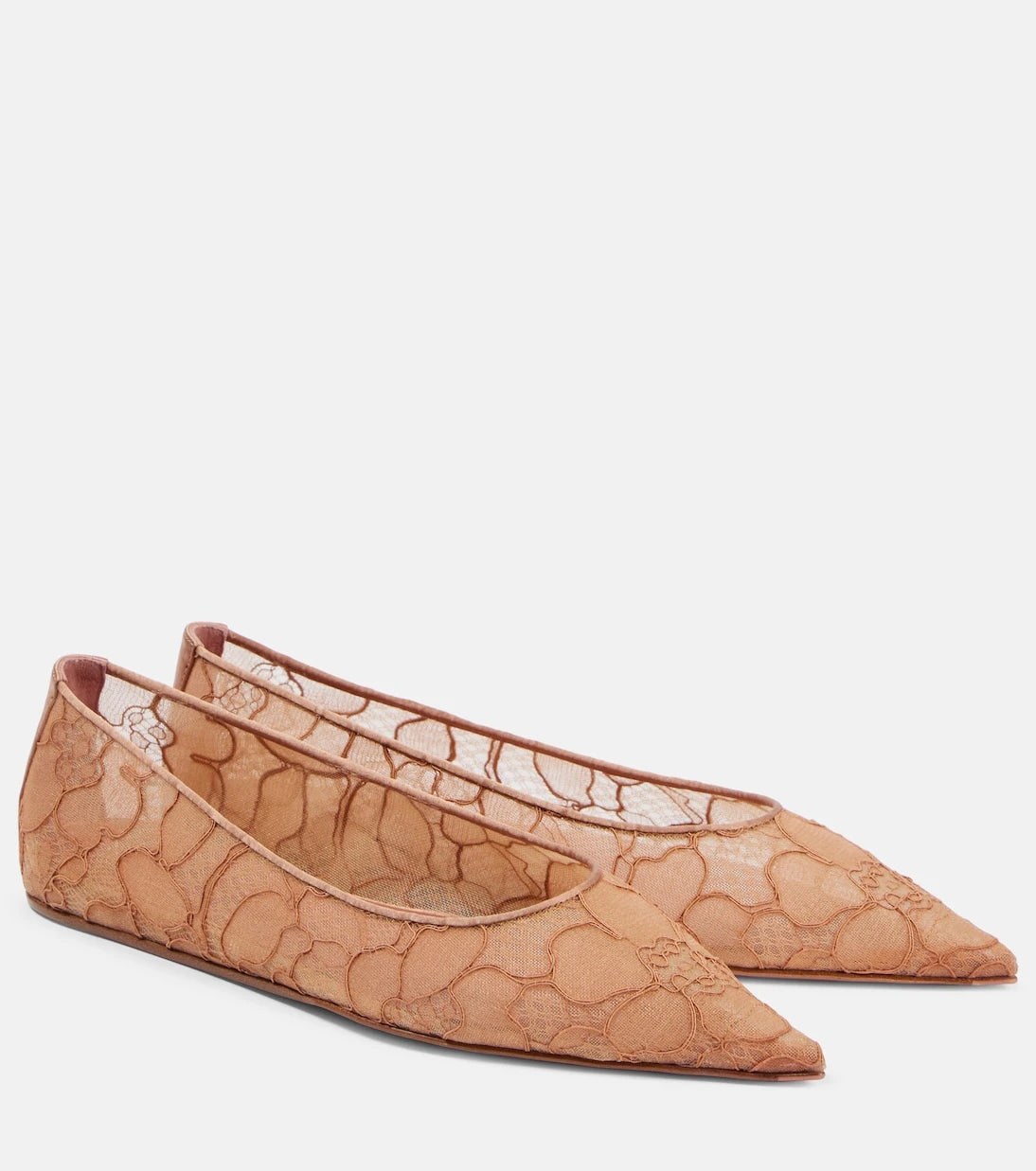 Amina Muaddi - Barbara lace ballet flats