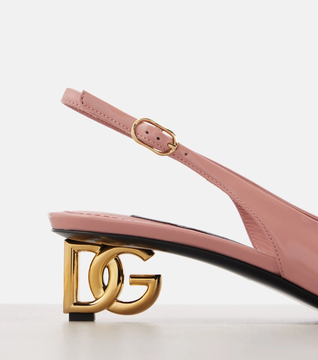 Dolce&Gabbana - Jackie 40 patent leather slingback pumps