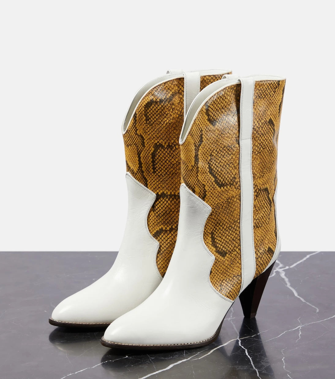 Isabel Marant - Witney snake-effect leather ankle boots