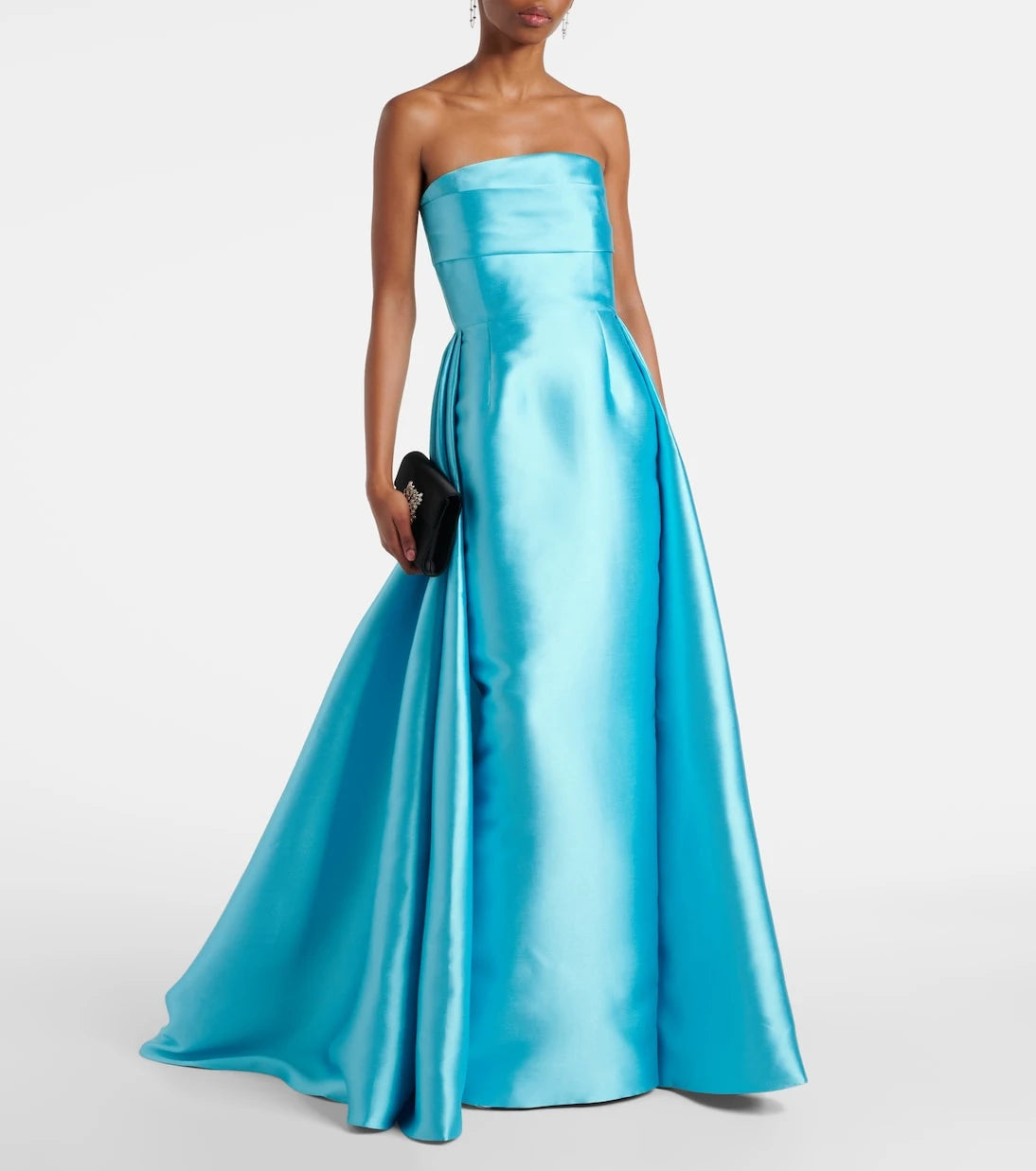 Solace London - Strapless satin twill gown