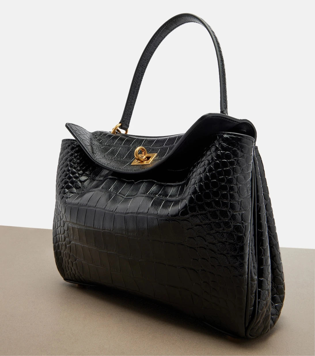 Balenciaga - Rodeo Small croc-effect leather tote bag