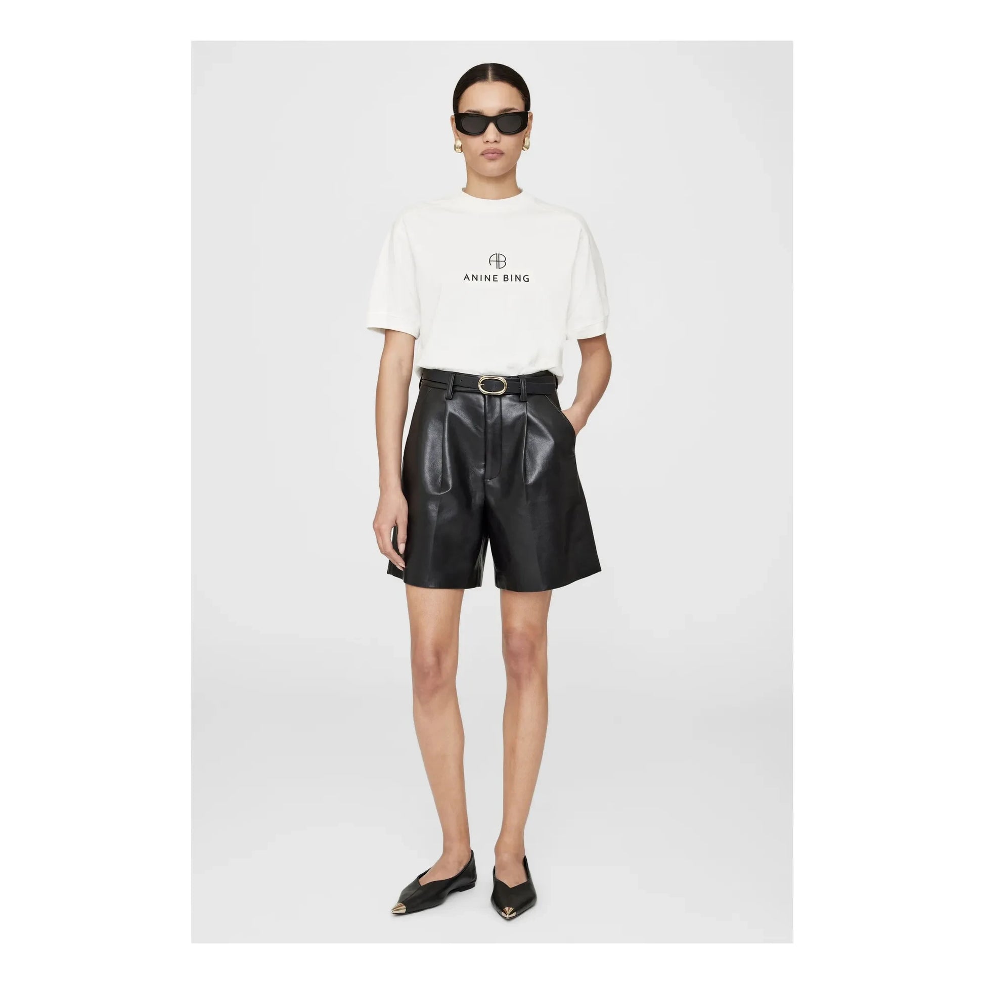 Anine Bing - Jaylin Monogram T-shirt | Ivory