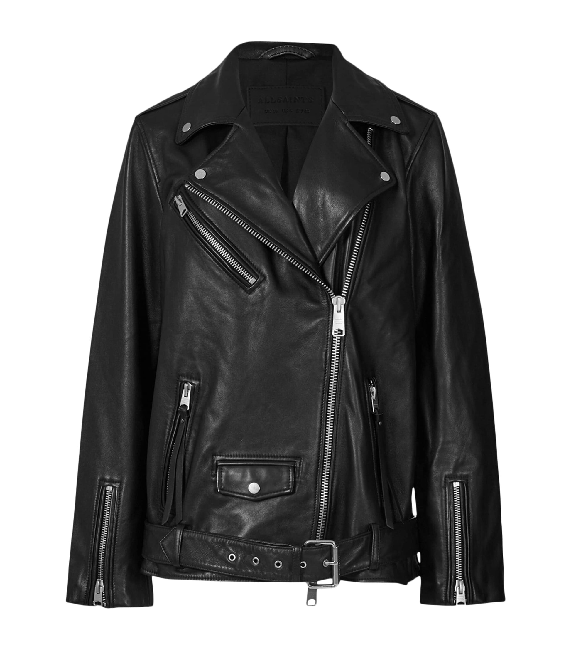 Black Leather Billie Biker Jacket