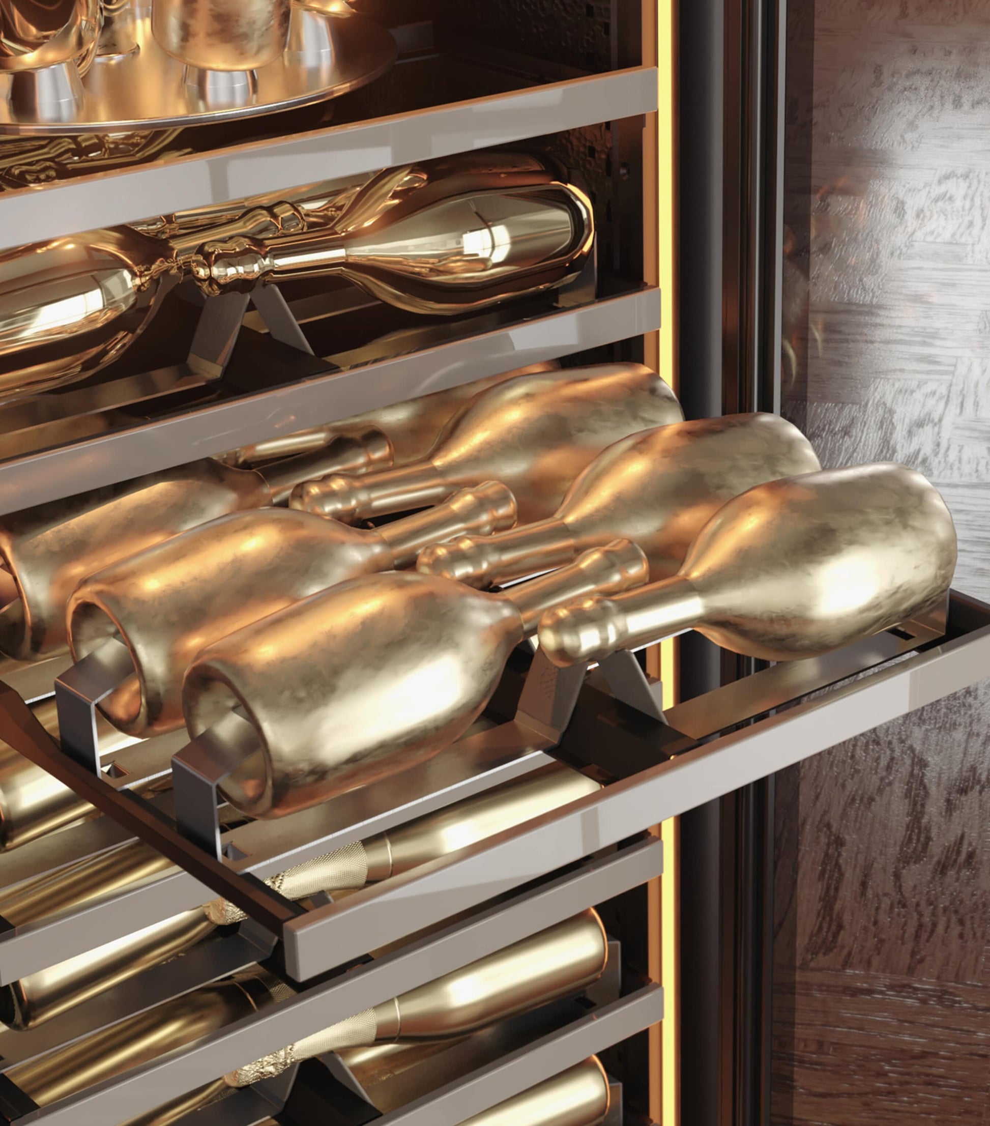 Large Single-Temperature Champagne Cabinet