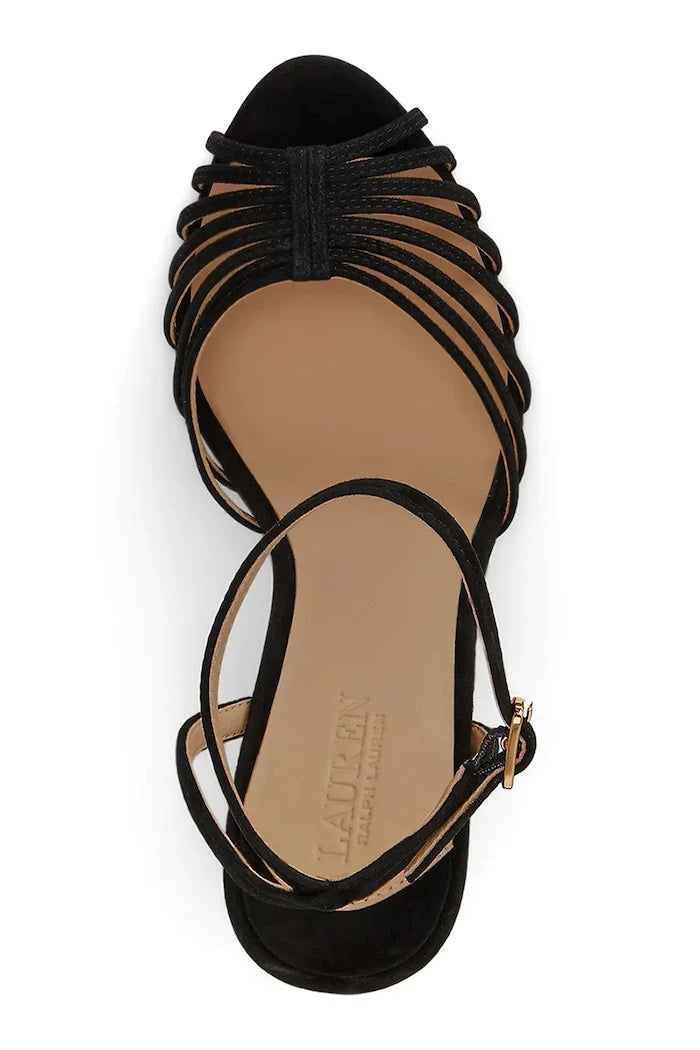 Lauren Ralph Lauren süet ince topuklu sandaletler Mckayla