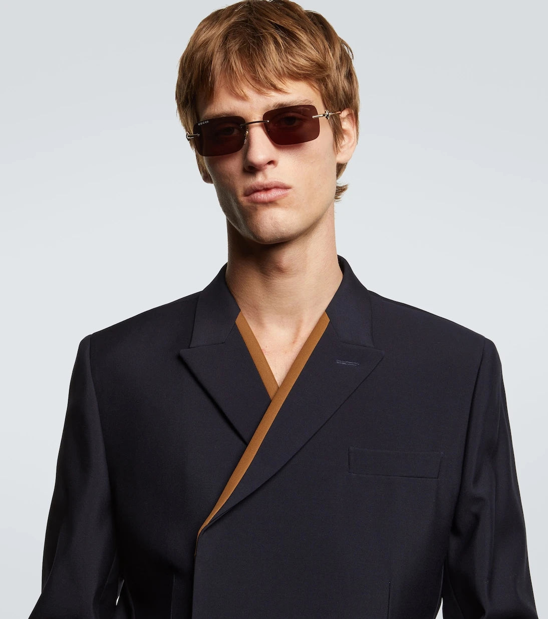 Gucci - Horsebit rectangular sunglasses