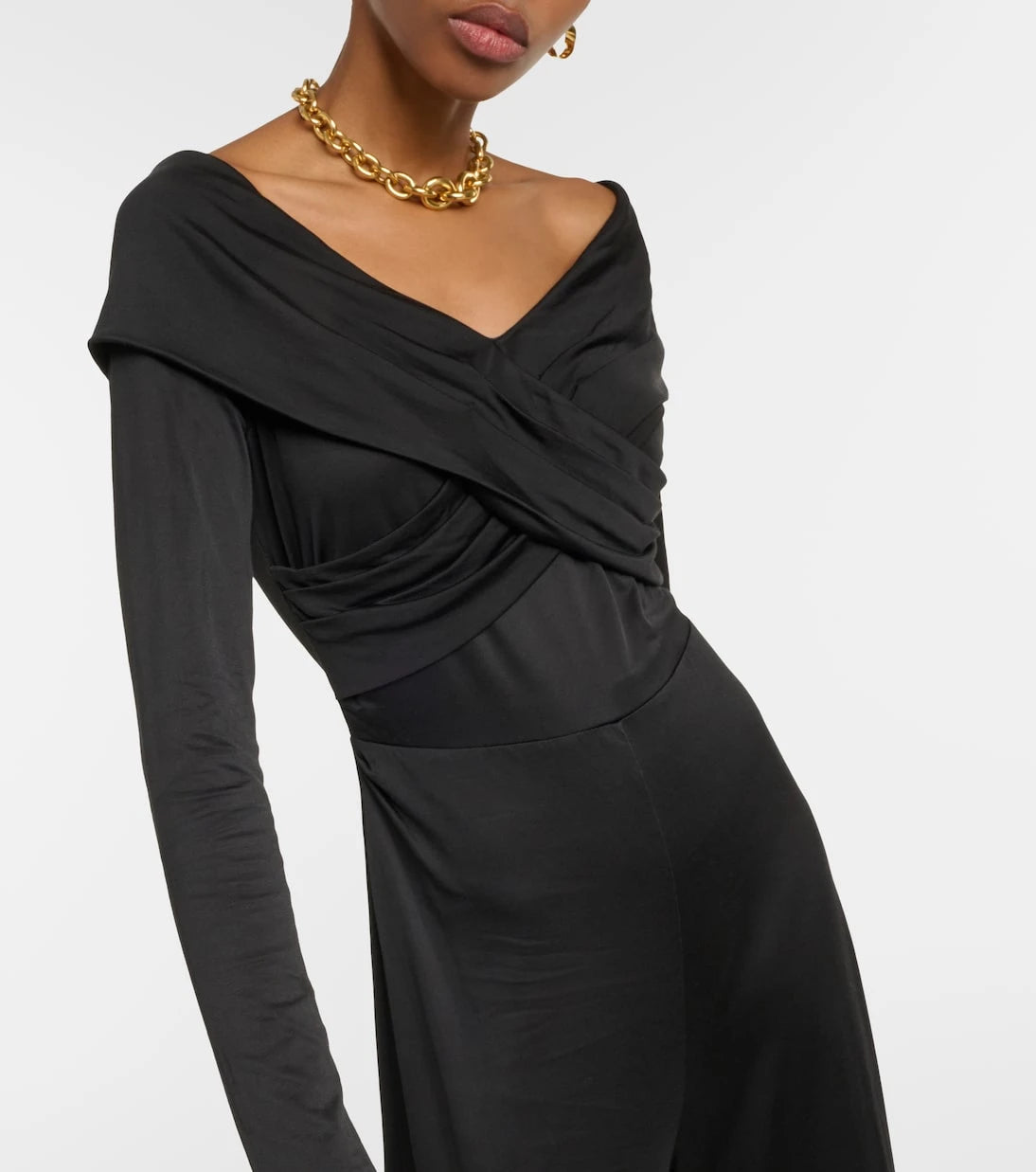 Diane von Furstenberg - Lucien jersey off-shoulder jumpsuit