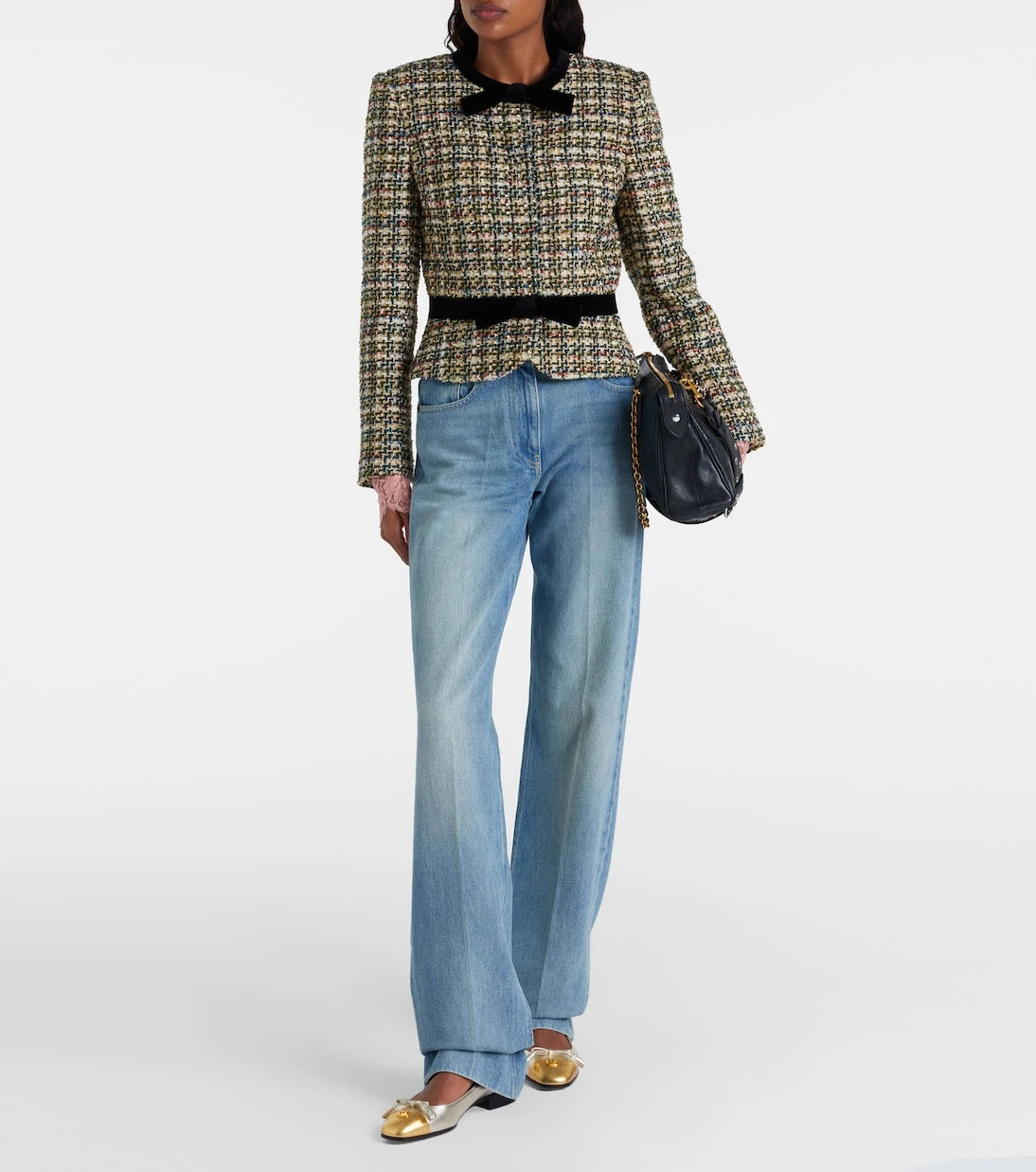 Valentino Garavani - Valet Du Roi metallic leather ballet flats