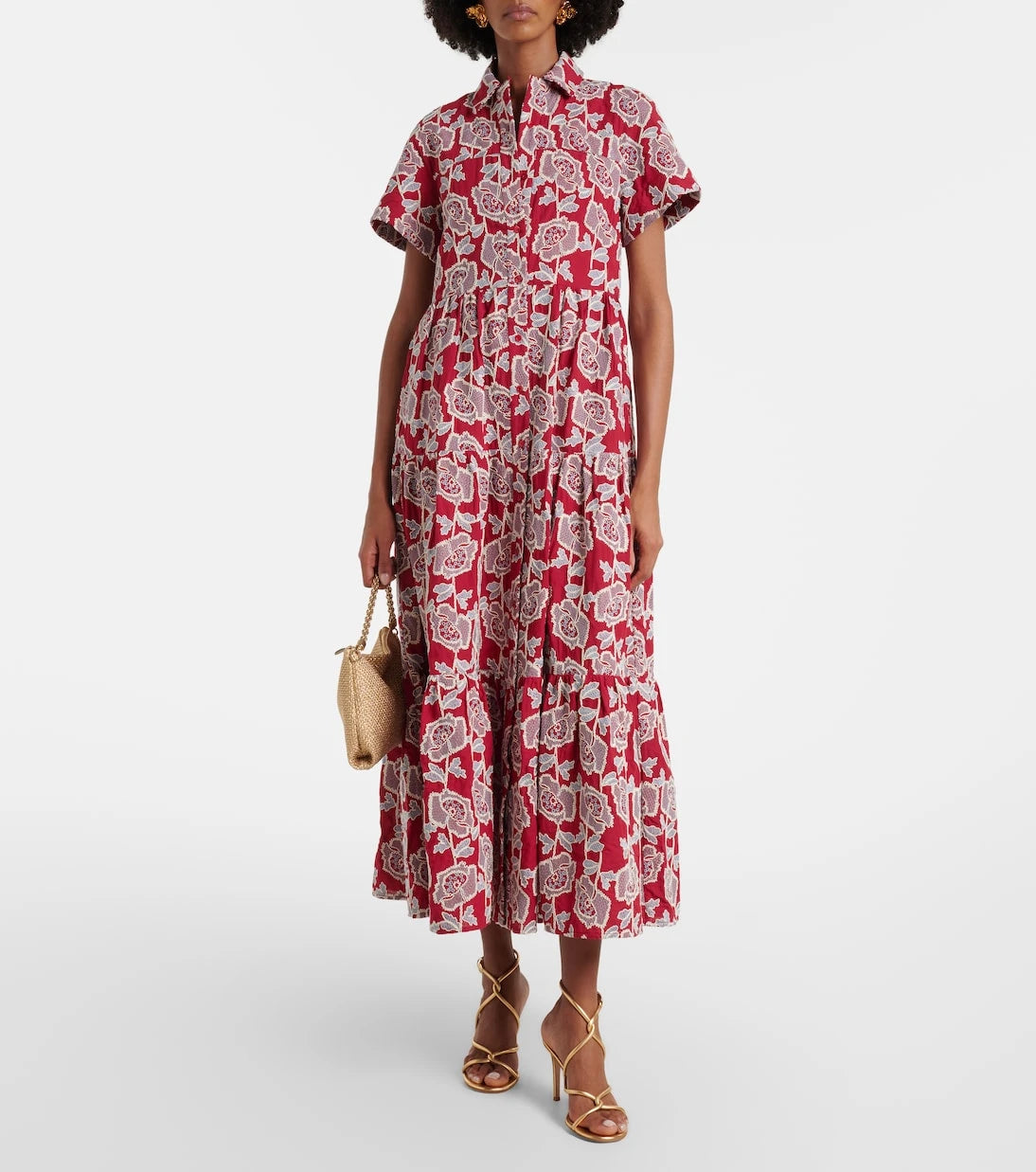 Erdem - Embroidered cotton-blend shirt dress