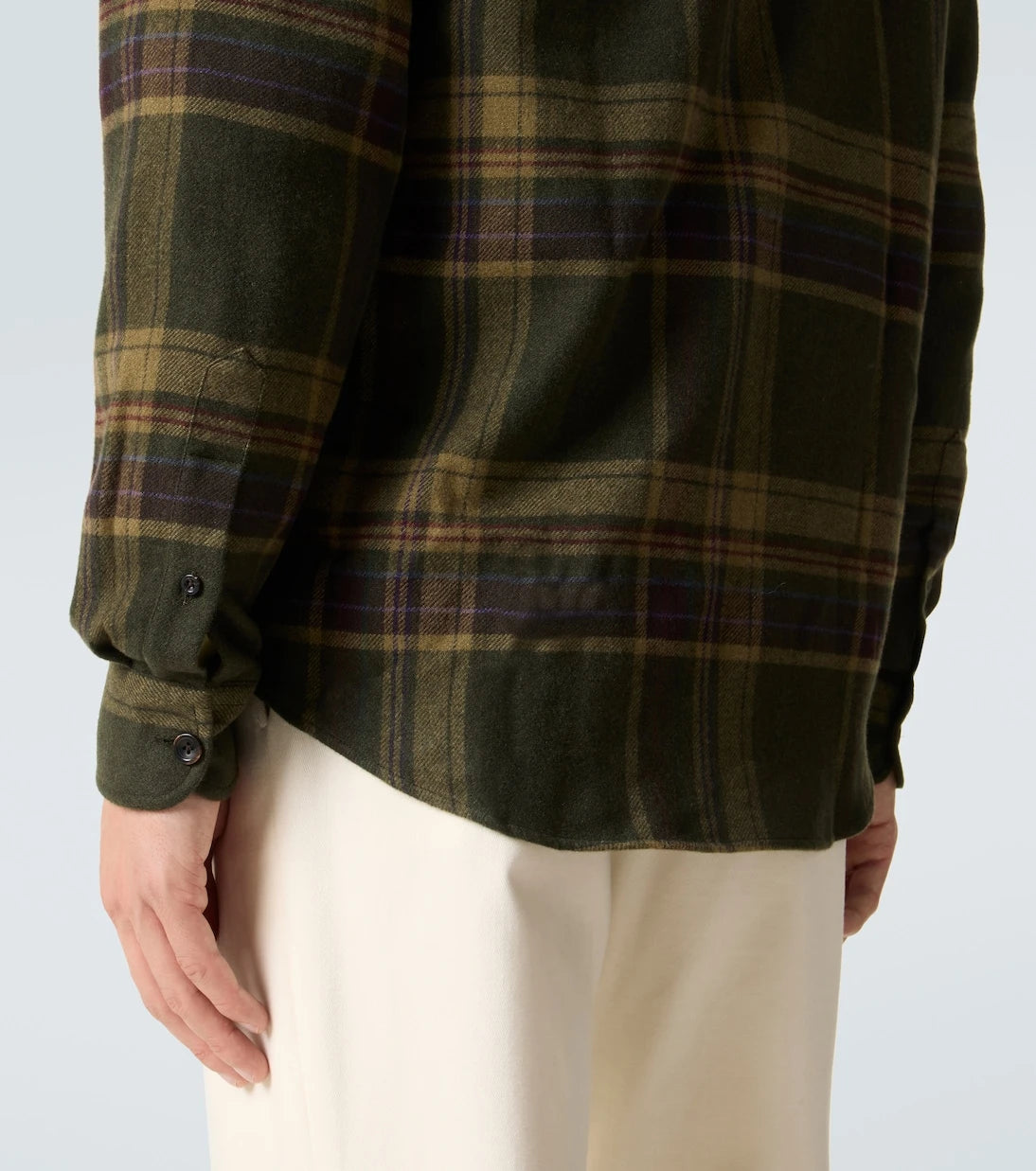 Ralph Lauren Purple Label - Checked cashmere shirt