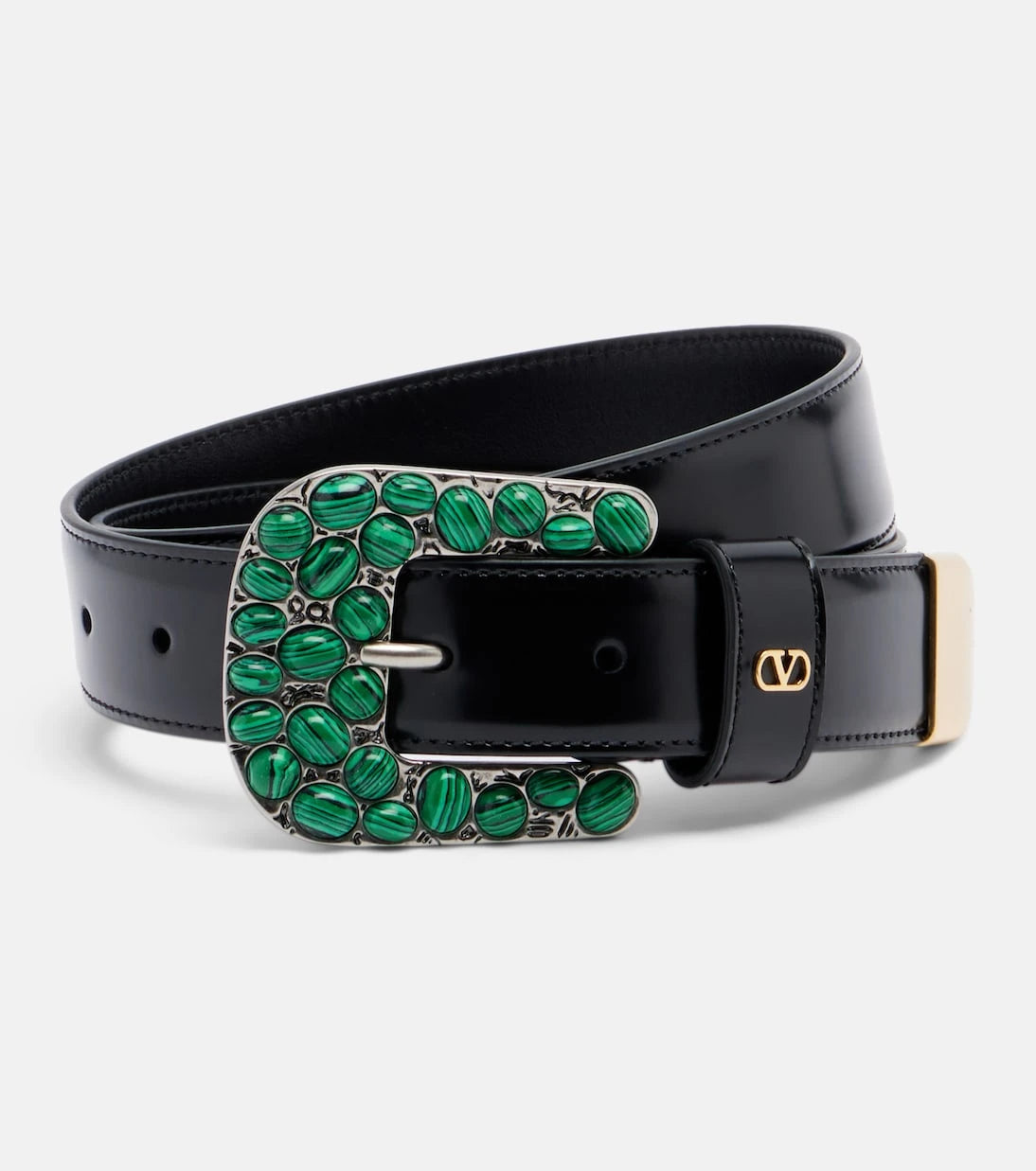 Valentino Garavani - VLogo embellished leather belt