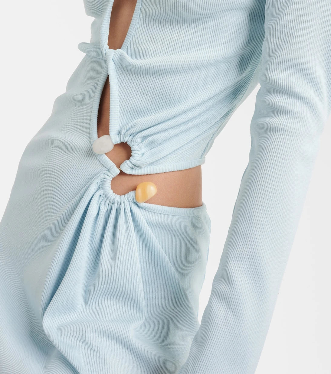 Christopher Esber - Gathered cutout jersey midi dress