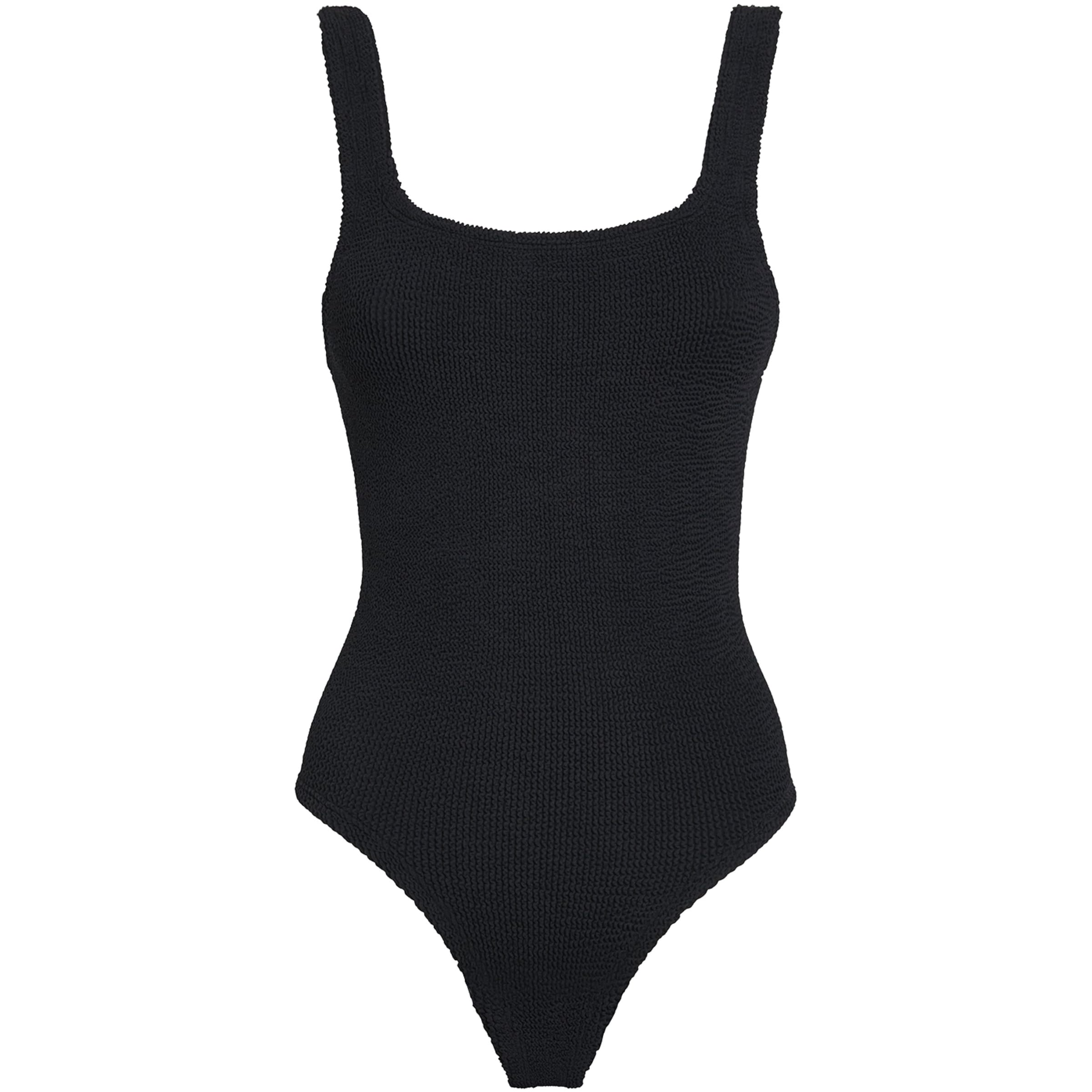 Hunza G Black Coverage Square-Neck Swimsuit