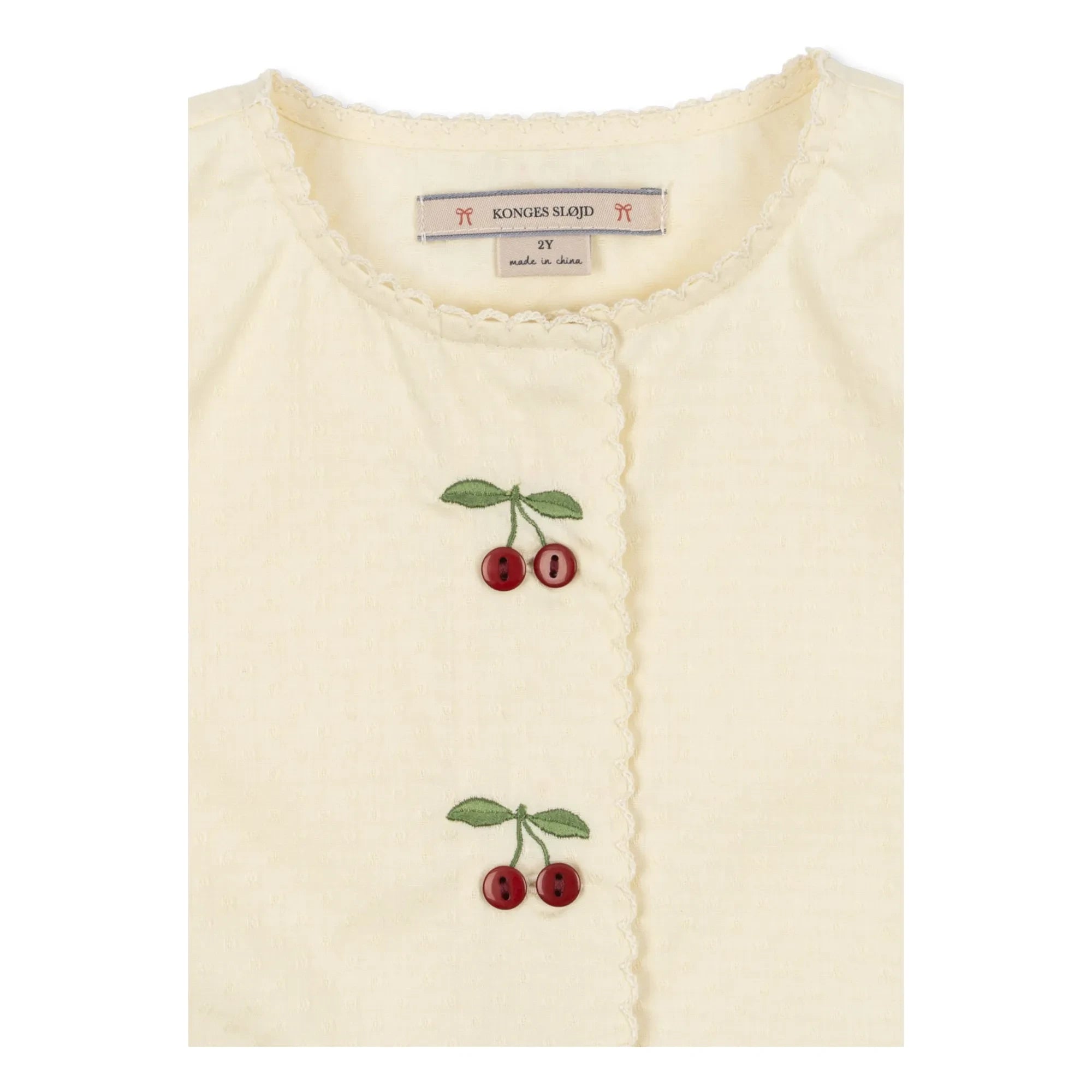 Konges Sløjd - Evia Cerises organic cotton dress | Cream