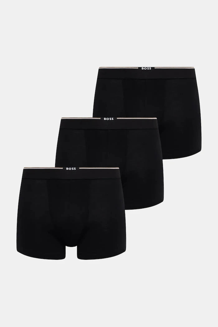 BOSS erkek viskon dar boxer BoxerBr 3P Bamboo 3 parça