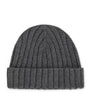 Multi Cashmere Flat Rib Beanie