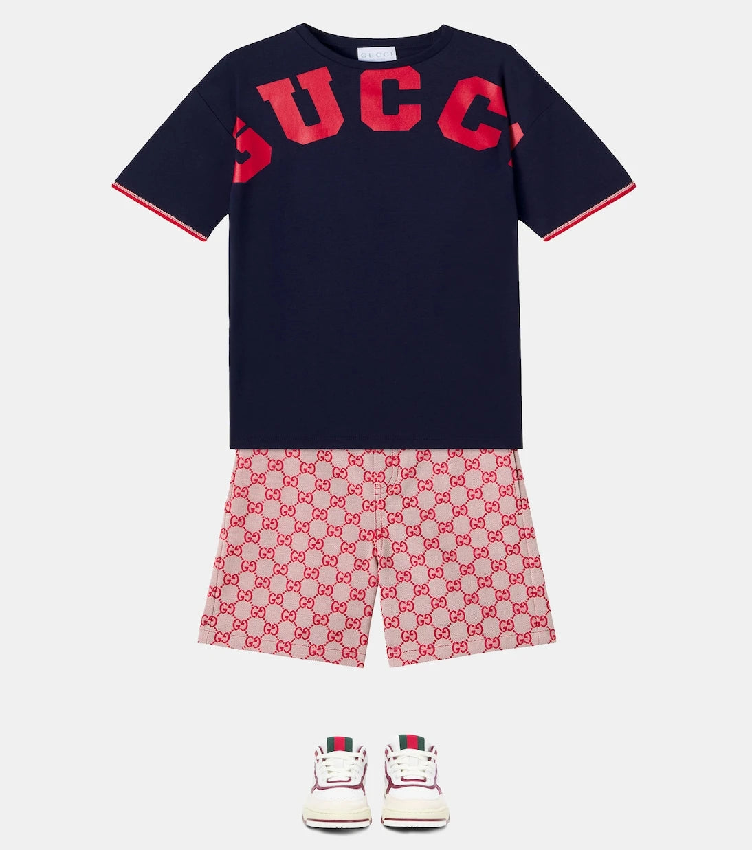 Gucci Kids - تي شيرت من القطن المطبوع
