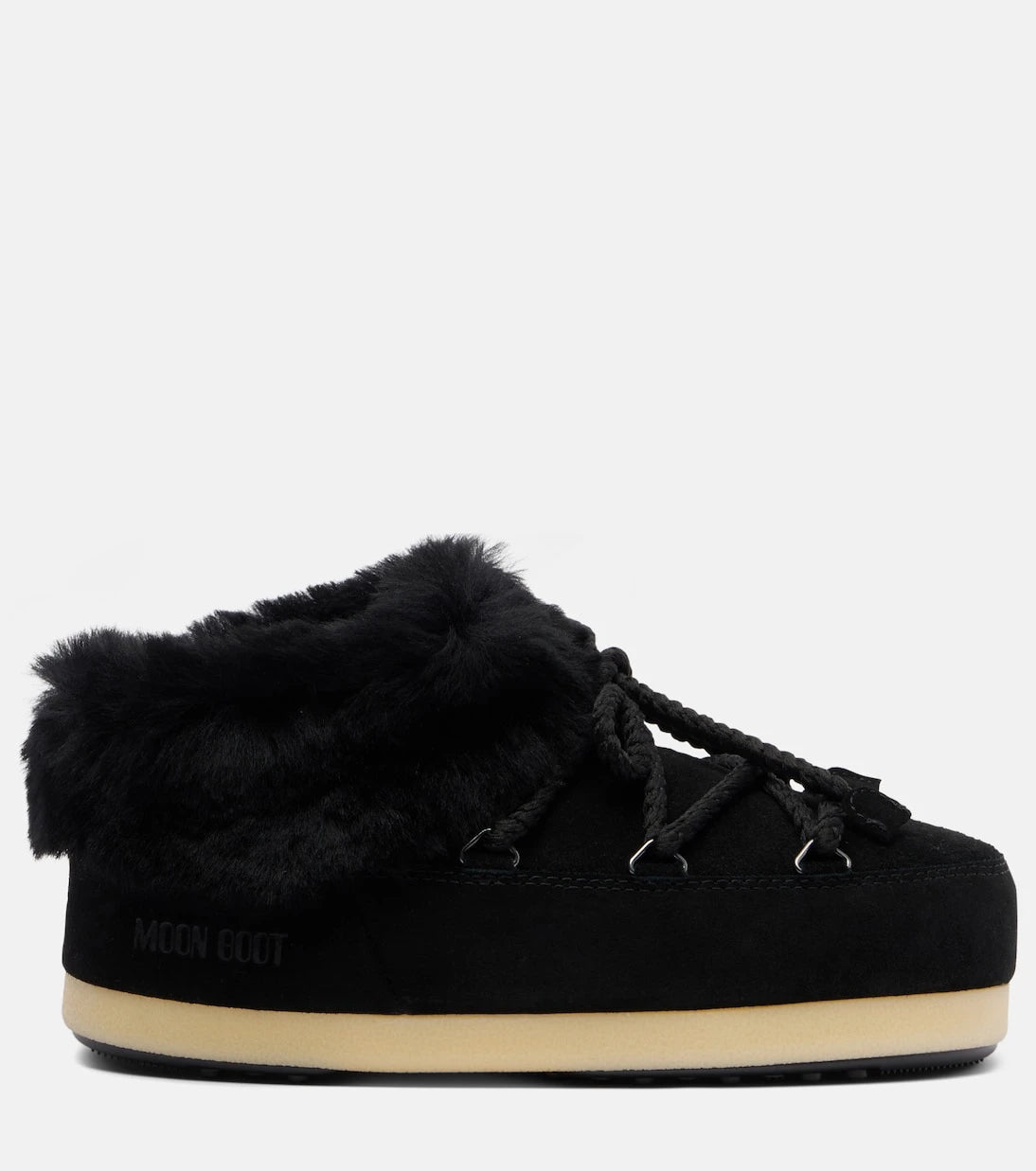 Moon Boot - EVX shearling-trimmed suede mules