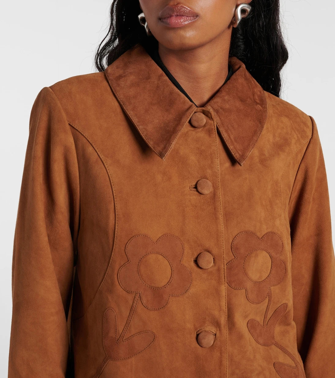 Rixo - Dionne appliqué suede jacket