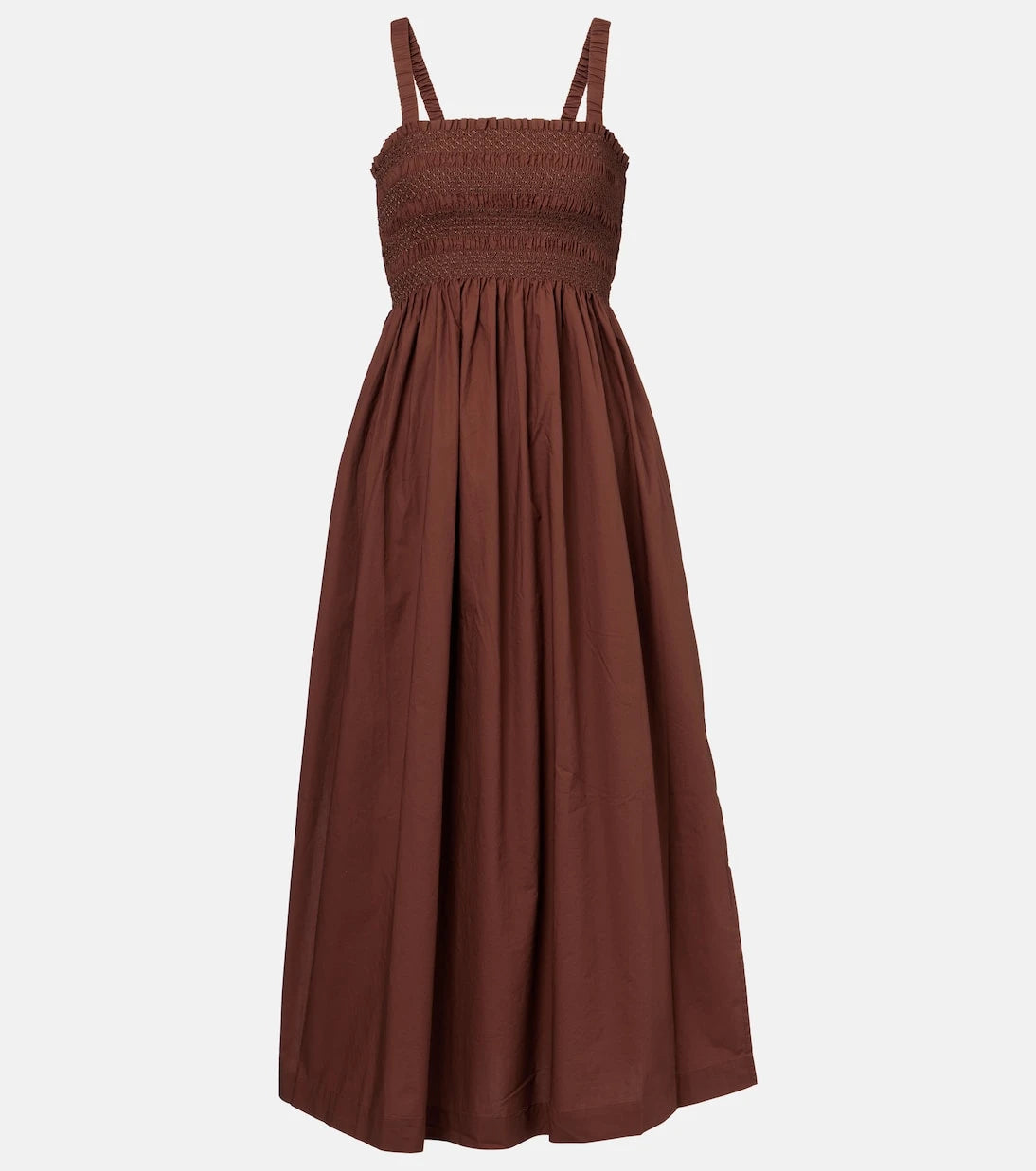 Heidi Klein - Grasse shirred cotton poplin midi dress