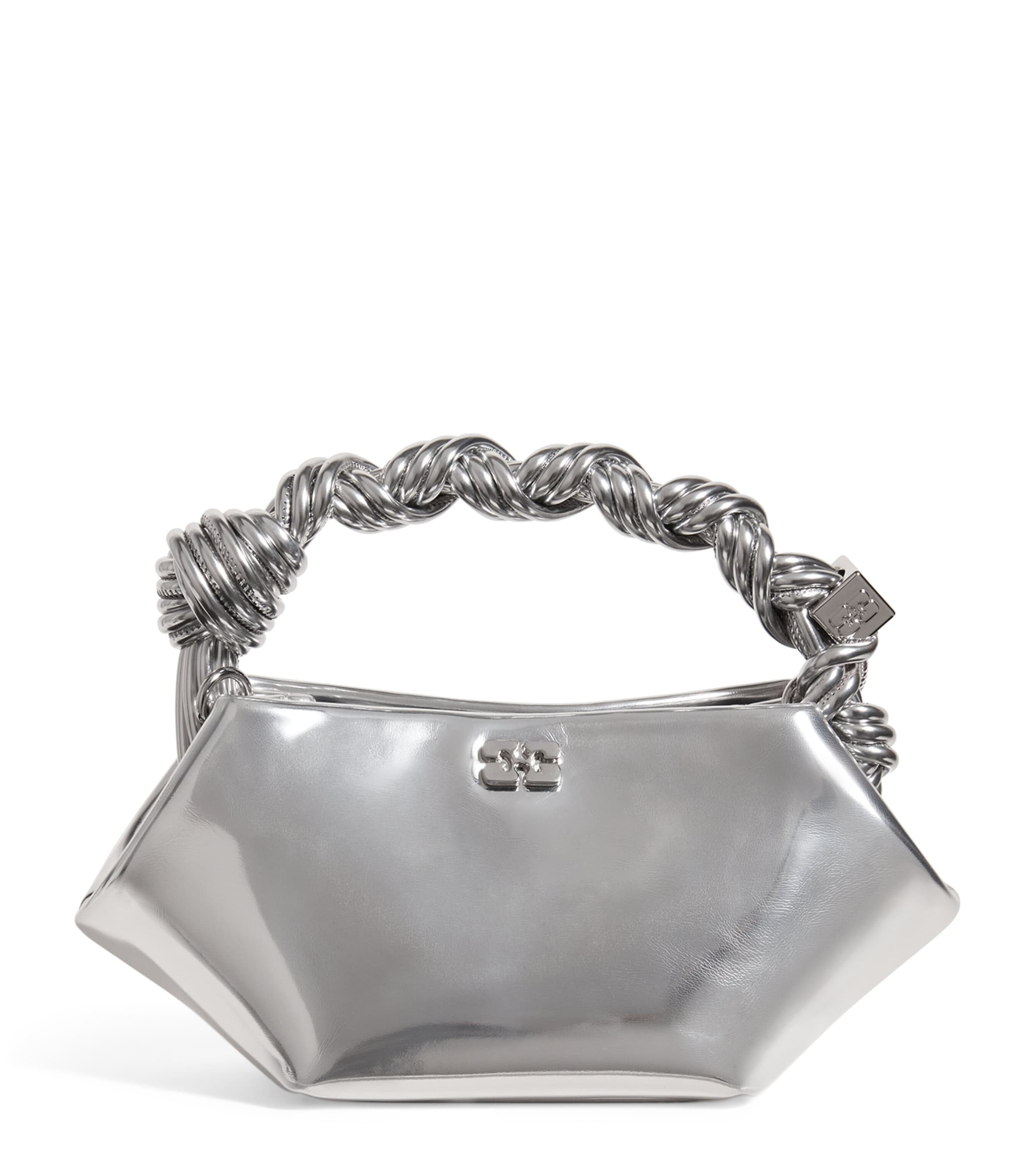GANNI Silver Mini Bou Top-Handle Bag