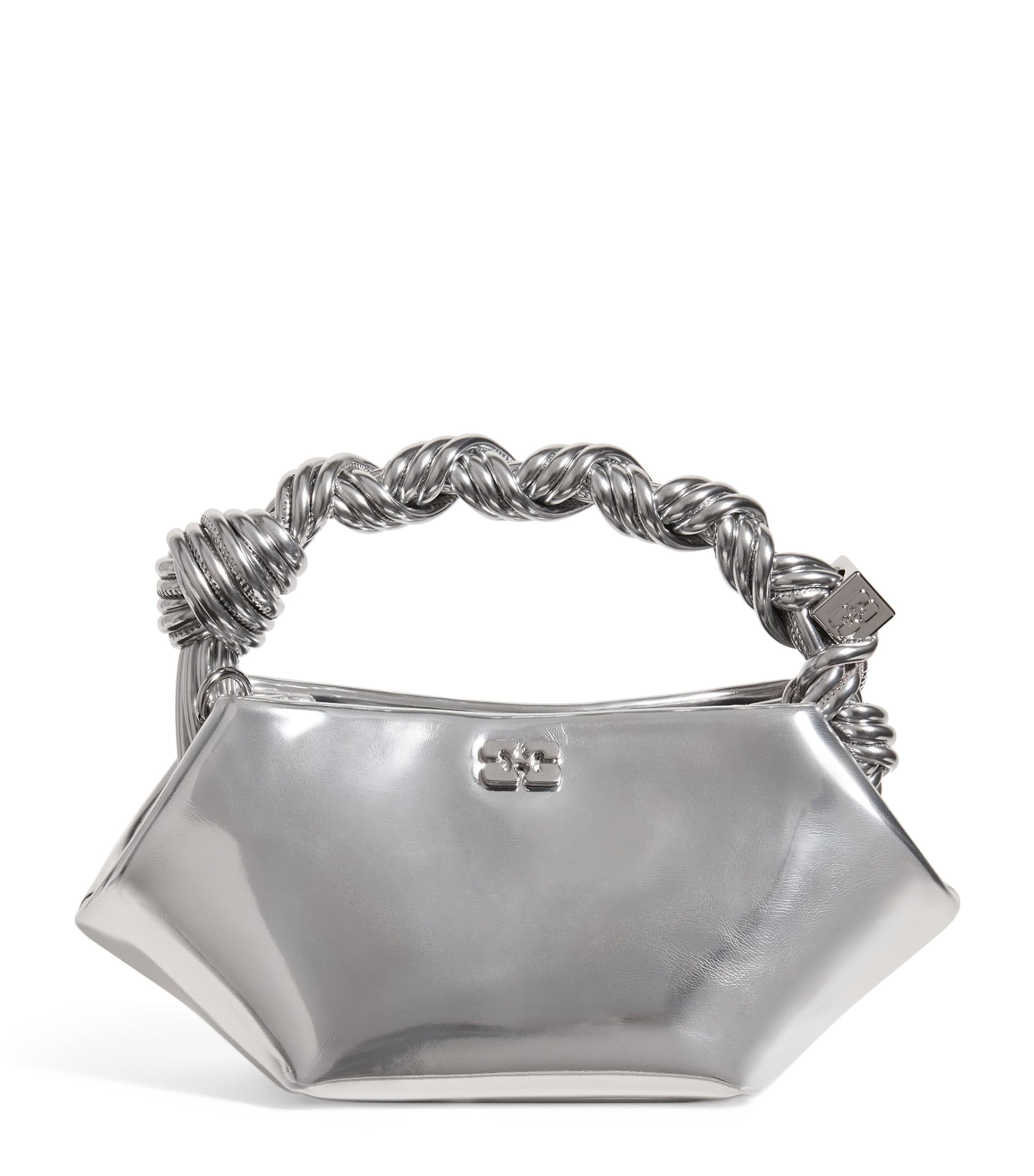 GANNI Silver Mini Bou Top-Handle Bag