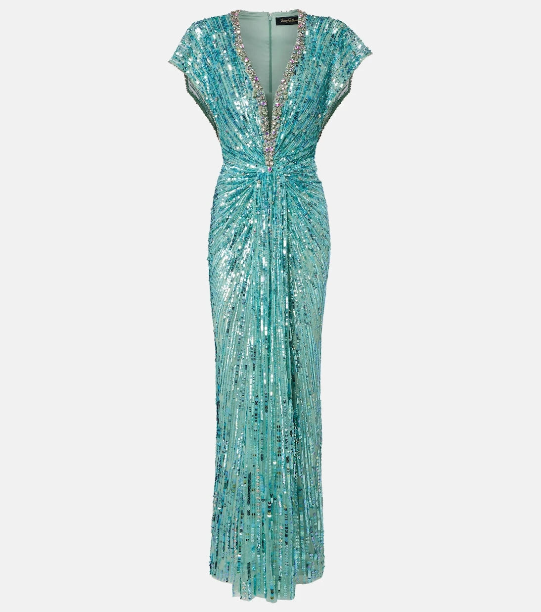 Jenny Packham - فستان Lacie الطويل المزين بكشاكش