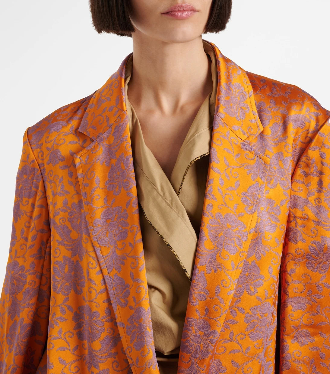 Dries Van Noten - سترة بليزر جاكار مزهرة
