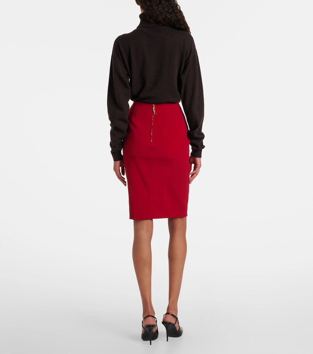 Saint Laurent - Satin pencil skirt