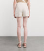 Eleventy White Tweed Sequinned Shorts