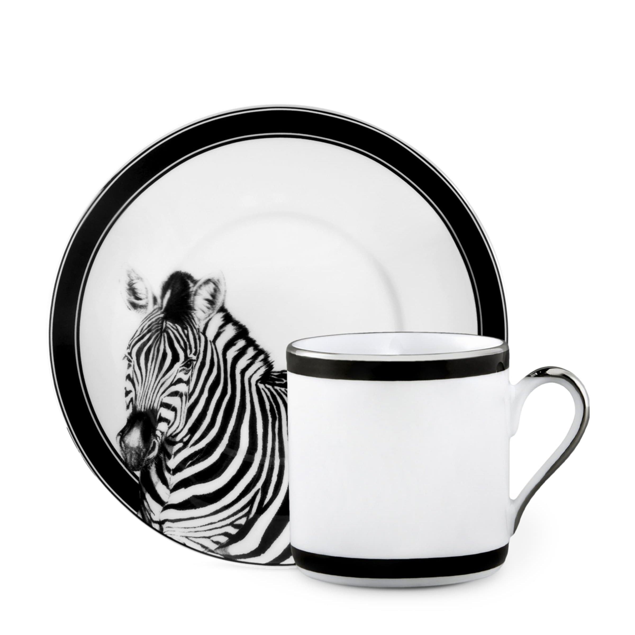 Dolce & Gabbana Casa Zebra Coffee Cups and Saucers (Set of 2)