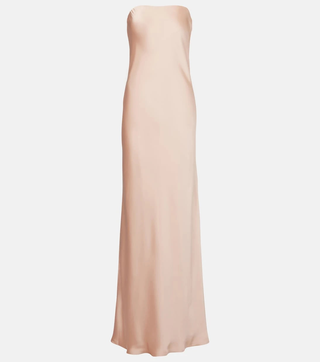 Norma Kamali - Strapless crêpe satin maxi dress