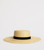 Raffia Mira Boater Hat