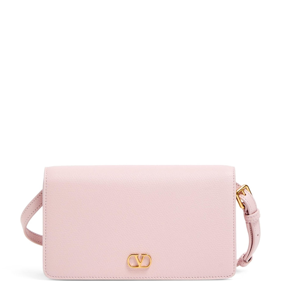 Valentino Garavani Pink Mini Calf Leather VLogo Shoulder Bag