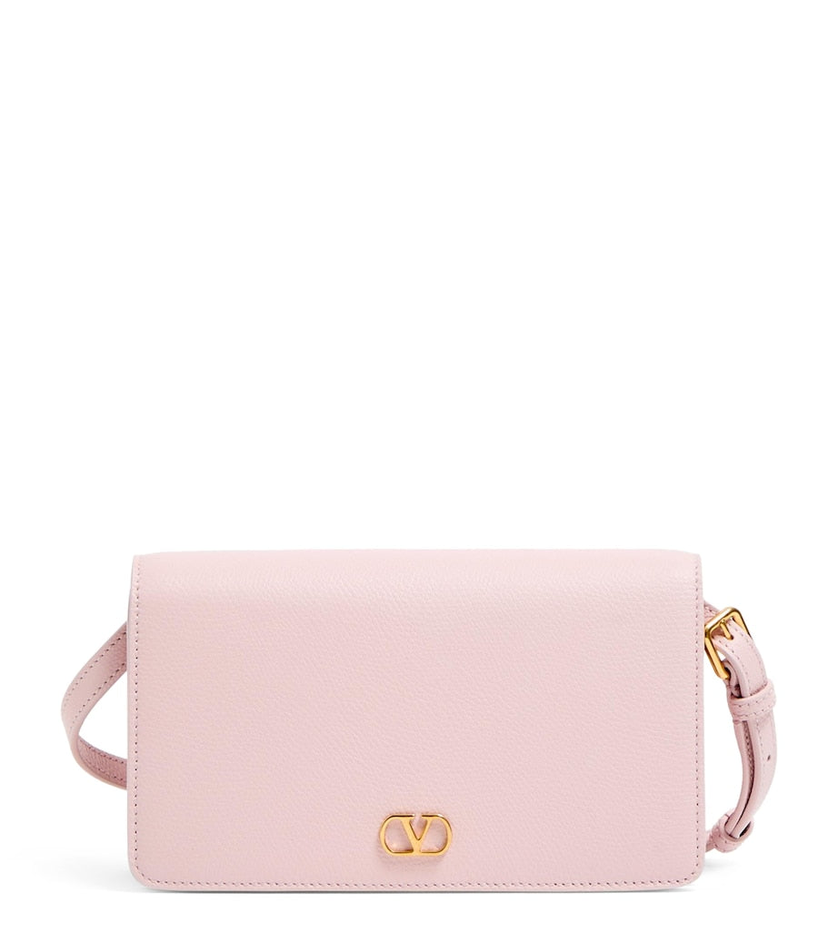 Valentino Garavani Pink Mini Calf Leather VLogo Shoulder Bag