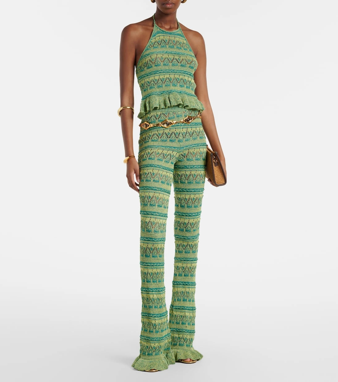 Etro - Crochet halterneck cotton top