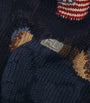 Polo Ralph Lauren Navy Cotton-Linen Polo Bear Sweater