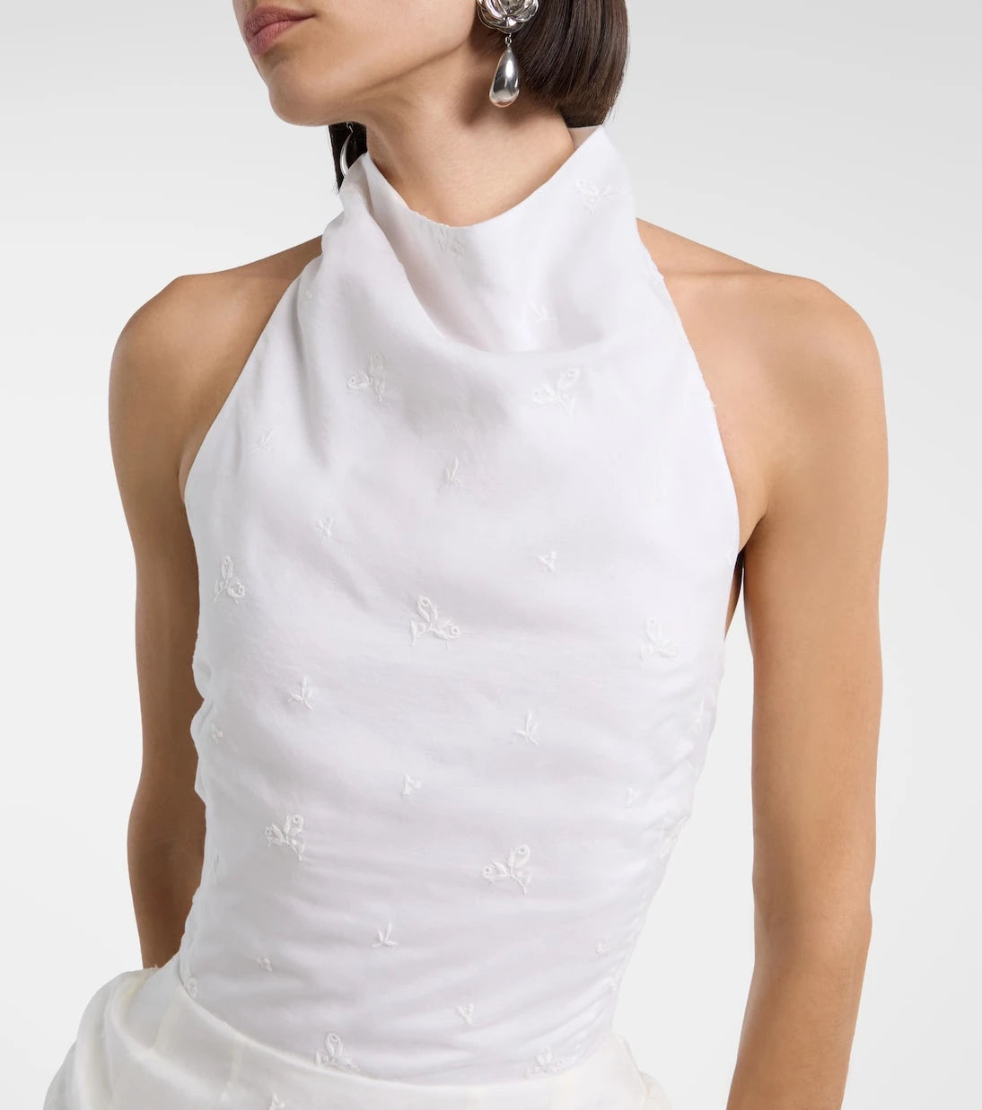 Magda Butrym - Embroidered silk, wool and cotton-blend minidress